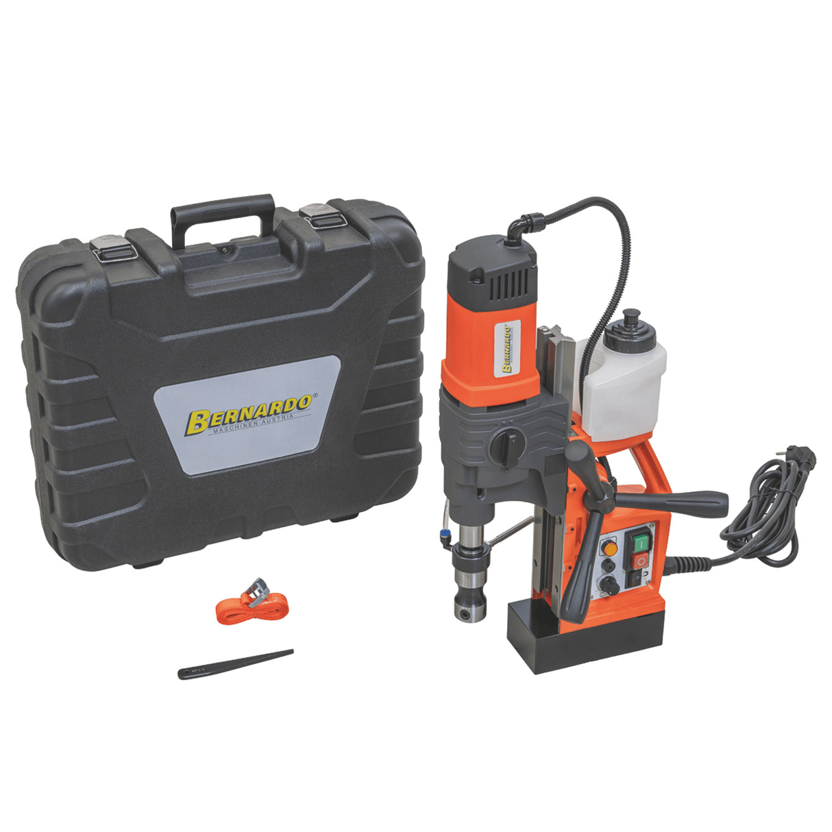 Magnetni vrtalnik Bernardo TPC 1000 – Ø 36 mm × 50 mm, večnamenski z navojem M18, motor 1550 W, teža 12,5 kg