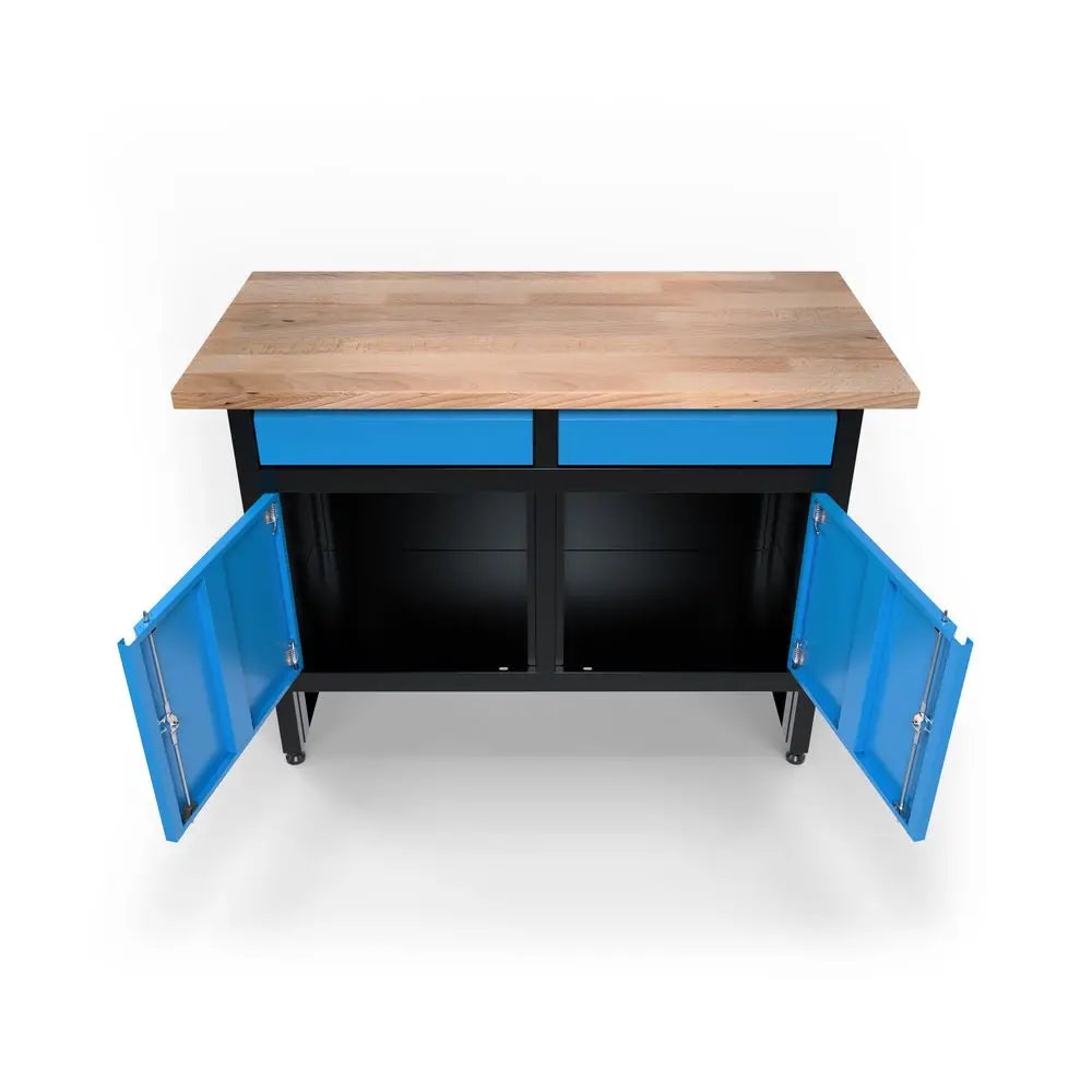 Banco da lavoro Guede GW 2/2 ā 300 kg con cassetti e ante