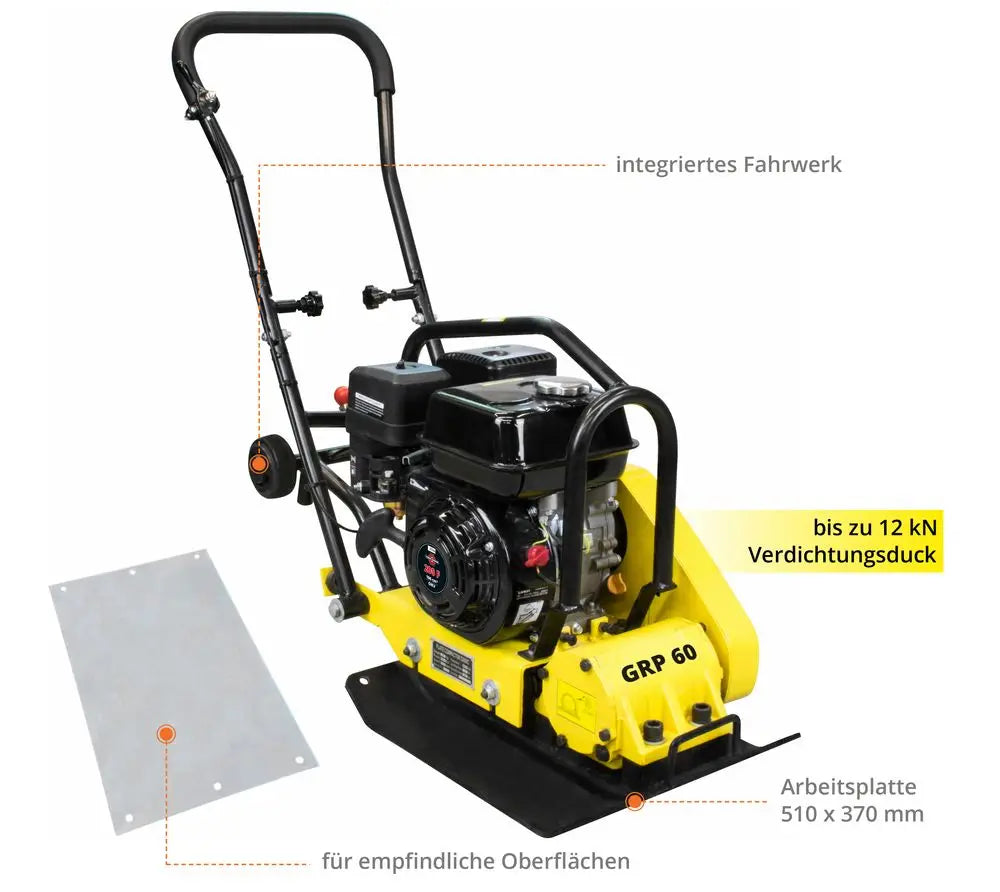 Piastra vibrante Guede GRP 60 ā Compatta, potente e maneggevole