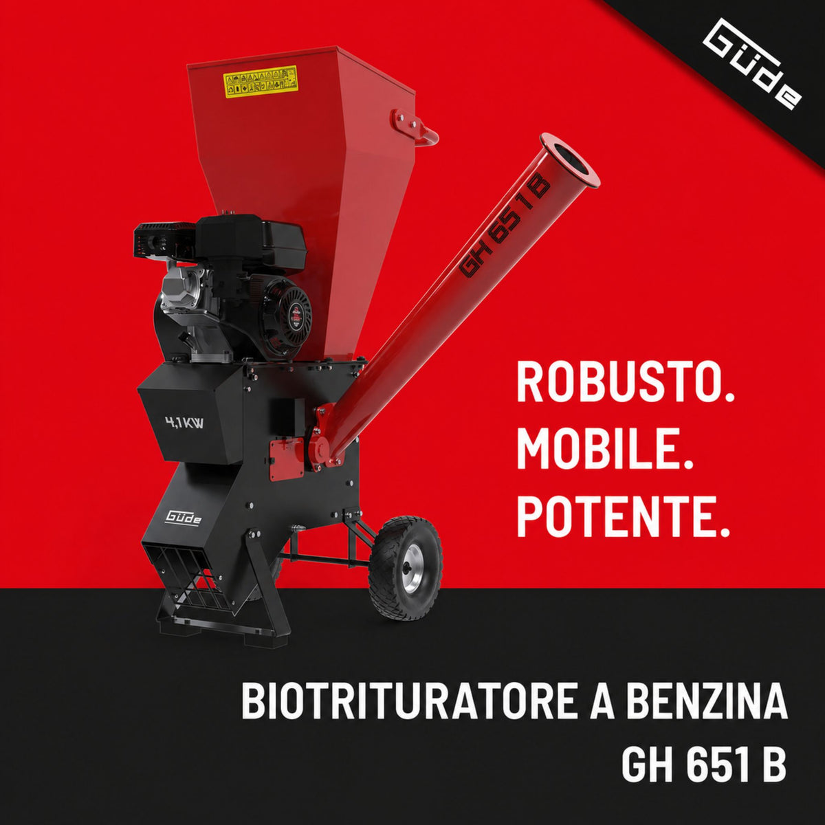 Bencinski vrtni drobilnik Güde GH 651 B