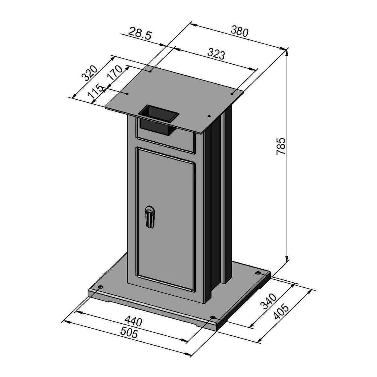 Basamento per smerigliatrici modello G