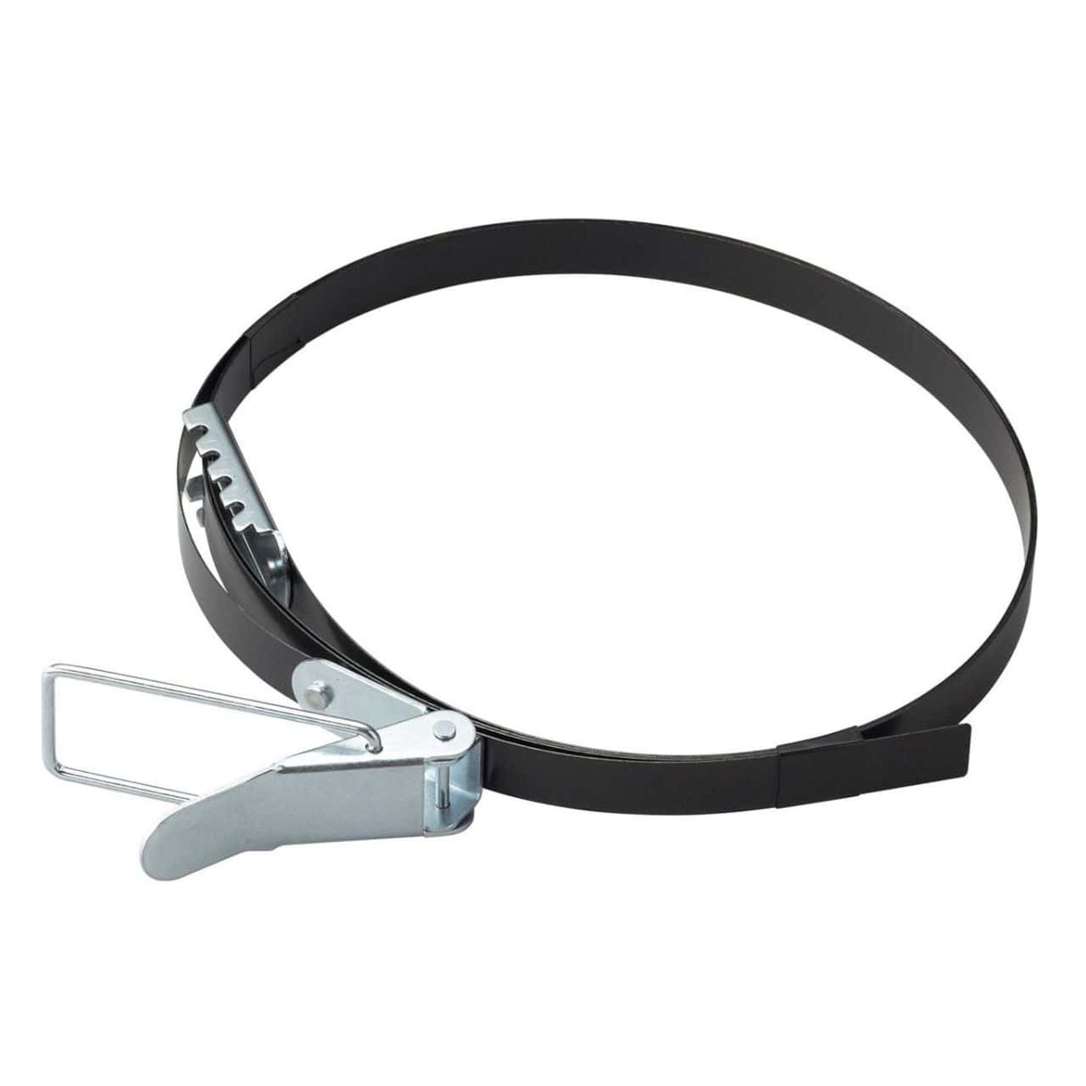 Fascetta di fissaggio sacchetto Bernardo in acciaio zincato, compatibile con aspiratori FP 2, FP 3 e DC serie CF, per un montaggio stabile, sicuro e a tenuta dāaria.