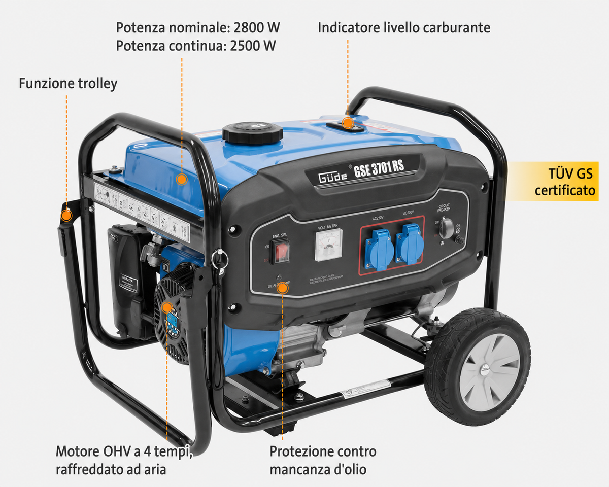 Bencinski agregat Güde GSE 3701 RS