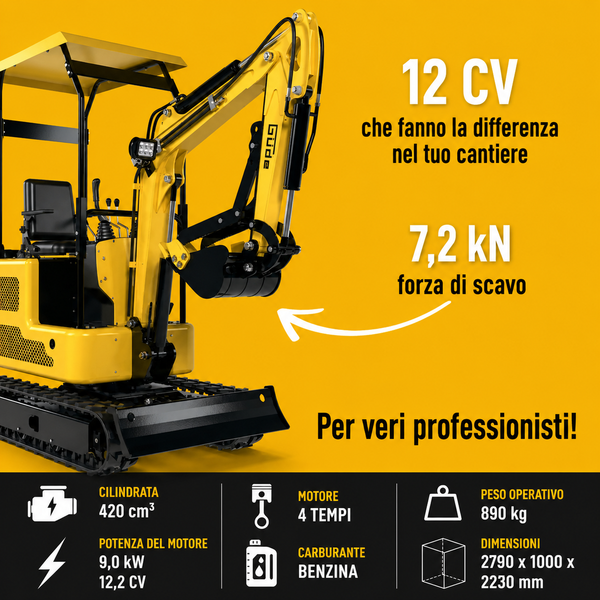 Mini bager Güde GMB 860B
