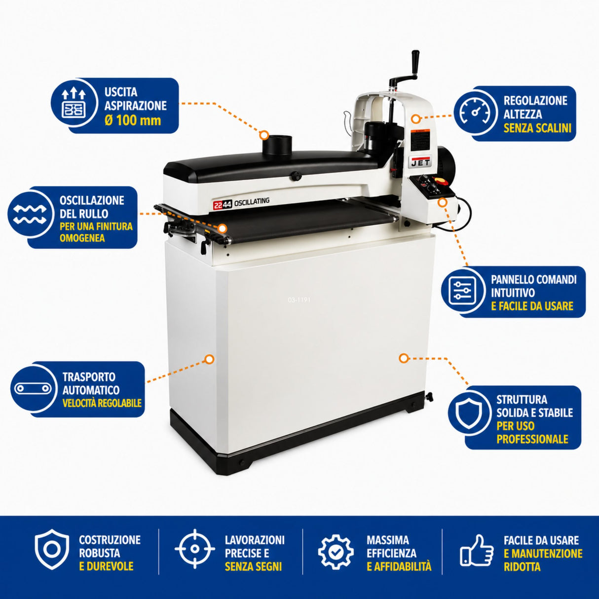 Kalibrator curka JWDS-2244OSC 1120 mm oscilacijski kalibrator cilindra