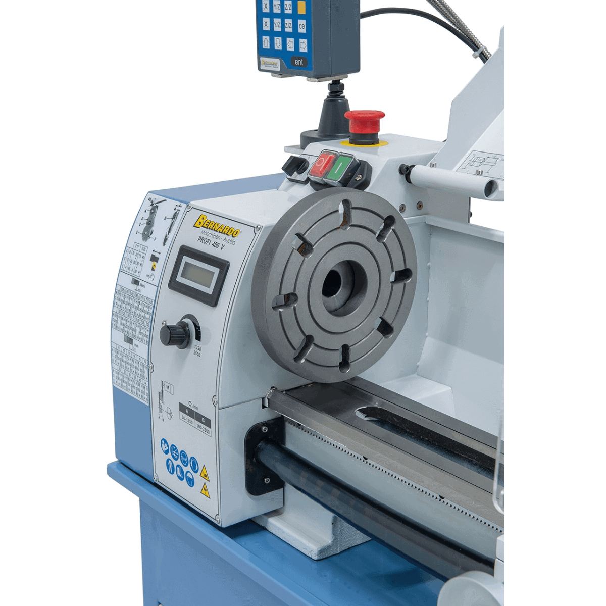 Tornio Bernardo Profi 400 V / 230 V con DRO 2 assi DT 40