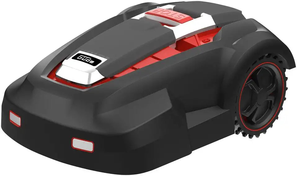 Güde GRR 240.1 ā Robot tagliaerba 28 V per superfici fino a 1000 m², dotato di sensori di sicurezza, display LCD, antifurto PIN e batteria al litio con ricarica automatica.