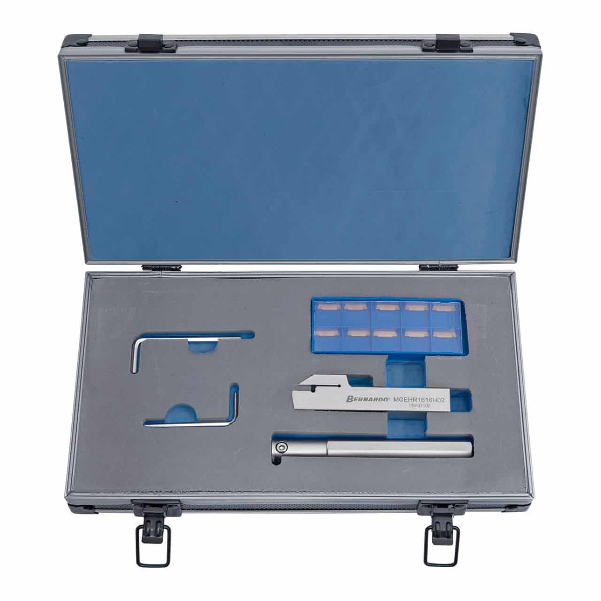 Utensile da tornio per scanalatura (interno / esterno), con placchette amovibili HM, 16 mm, 2 pezzi