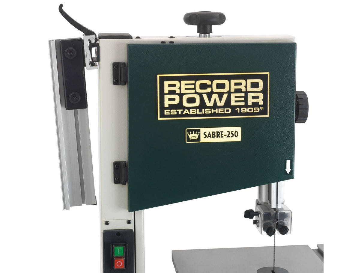 Tračna žaga Record Power Sabre 250 – Komplet s setom 3 žaginih trakov