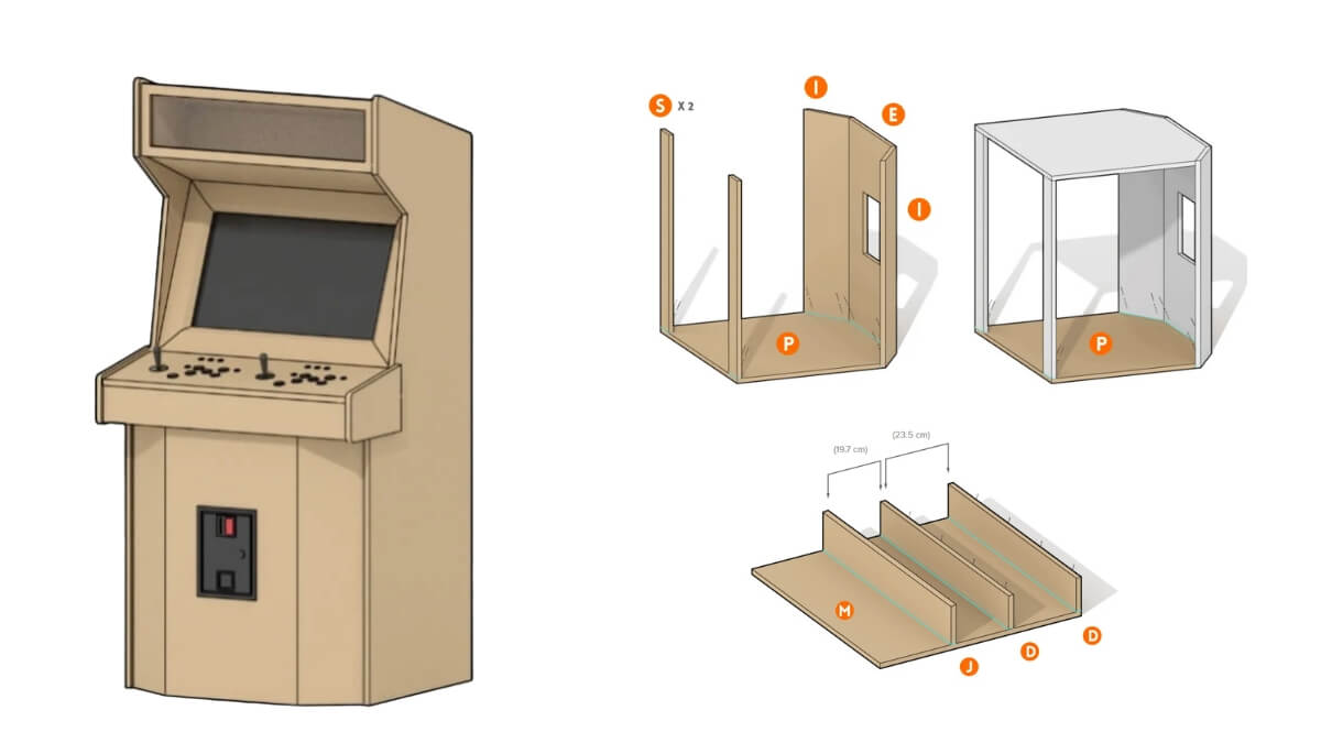 Progetto cabinato arcade fai da te con guida passo passo