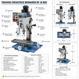 Trapano fresatrice Bernardo BF 18 BDC – Potente e preciso con display digitale