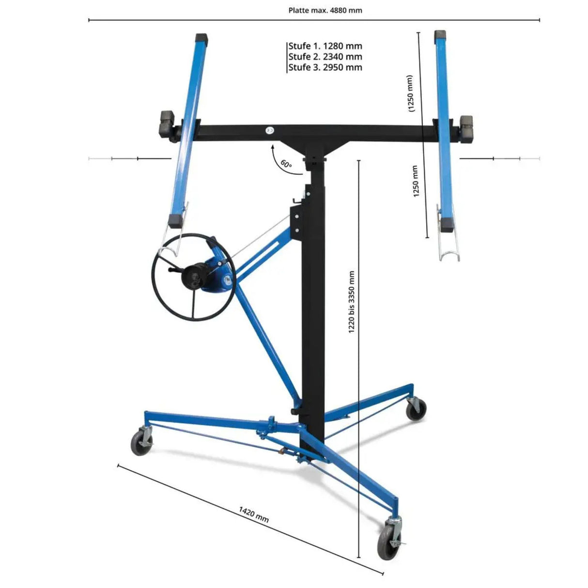 Dvigalo za mavčne plošče Güde - 68 kg