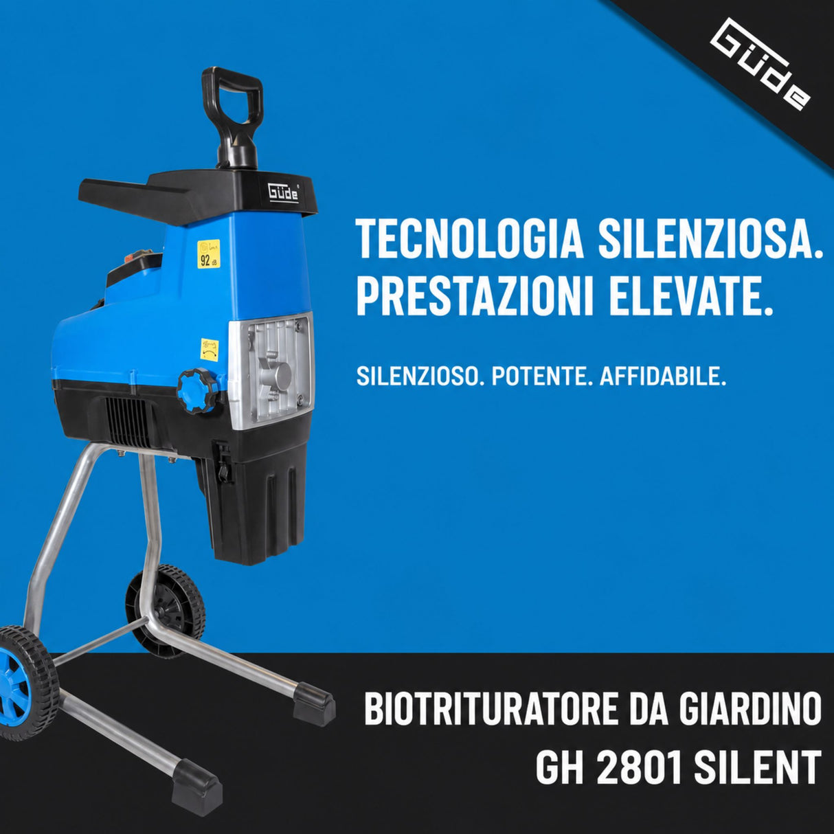 Tihi vrtni drobilnik Güde GH 2801 SILENT
