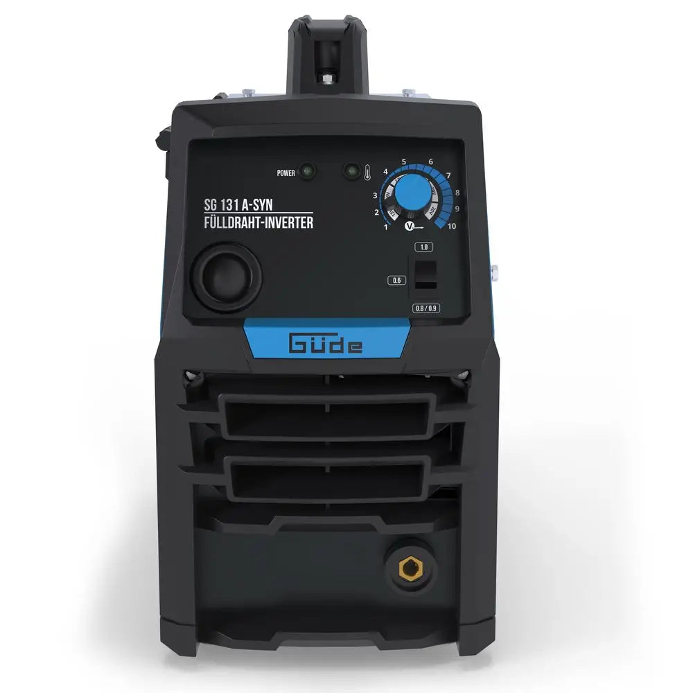 Saldatrice a filo animato Güde SG 131 A-SYN – inverter 20-120 A, senza gas, sinergica