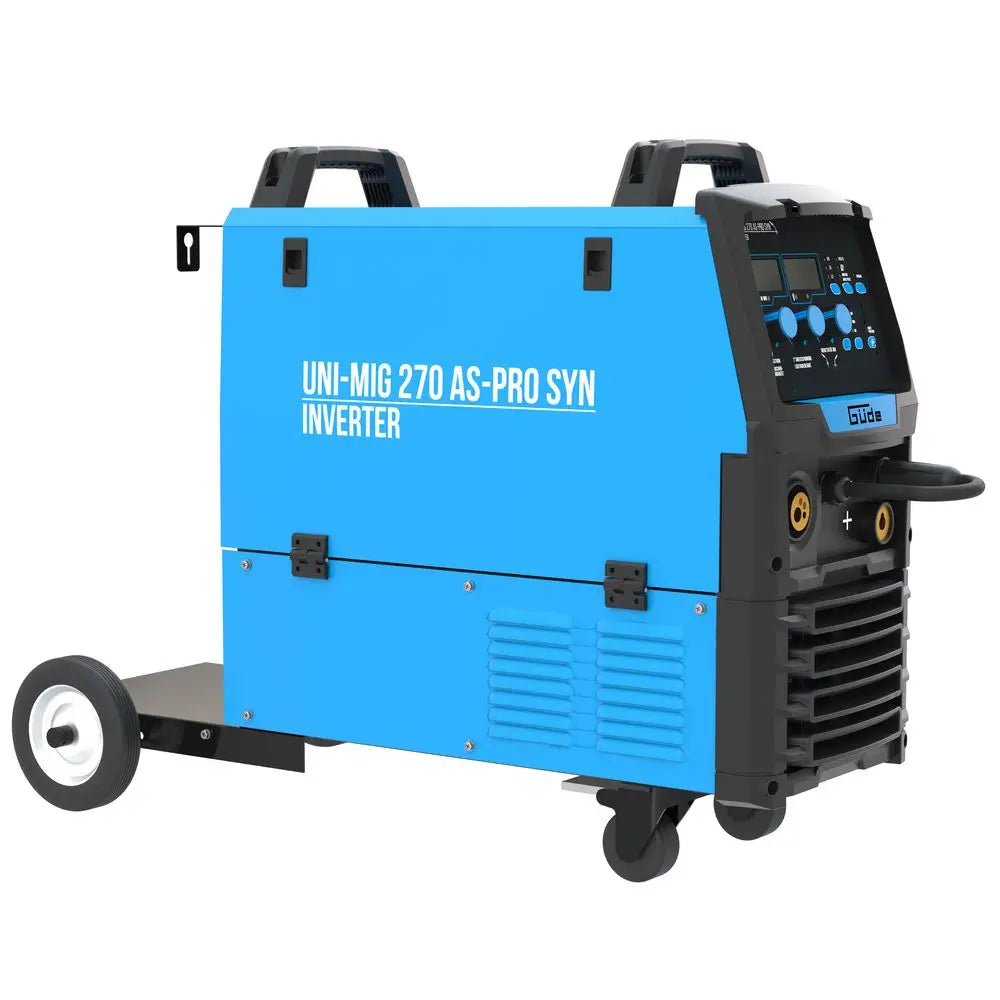 Večprocesni varilni aparat Güde Uni-Mig 270 AS-Pro SYN – trifazni inverter 400V, MIG/MAG, MMA, polnjena žica in TIG