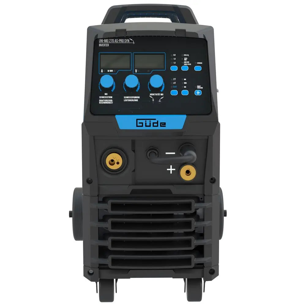 Večprocesni varilni aparat Güde Uni-Mig 270 AS-Pro SYN – trifazni inverter 400V, MIG/MAG, MMA, polnjena žica in TIG