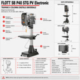 Elektronski stebrni vrtalnik Flott SB P40 STG PV