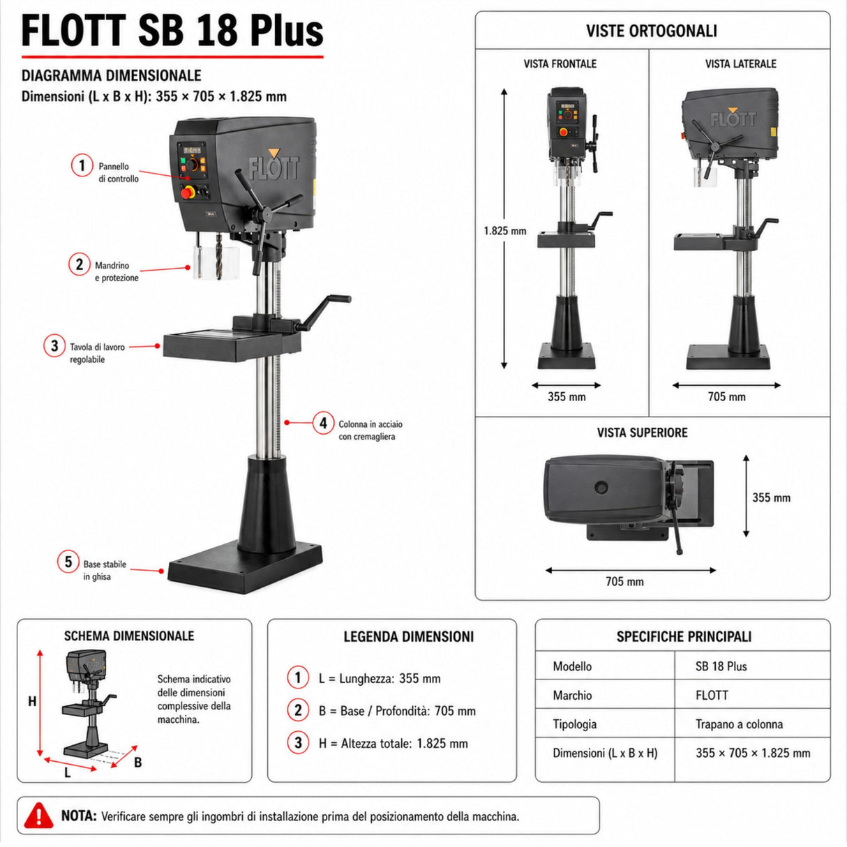 Inverterska vrtalna stiskalnica Flott SB 18 Plus 30-3000 vrt./min