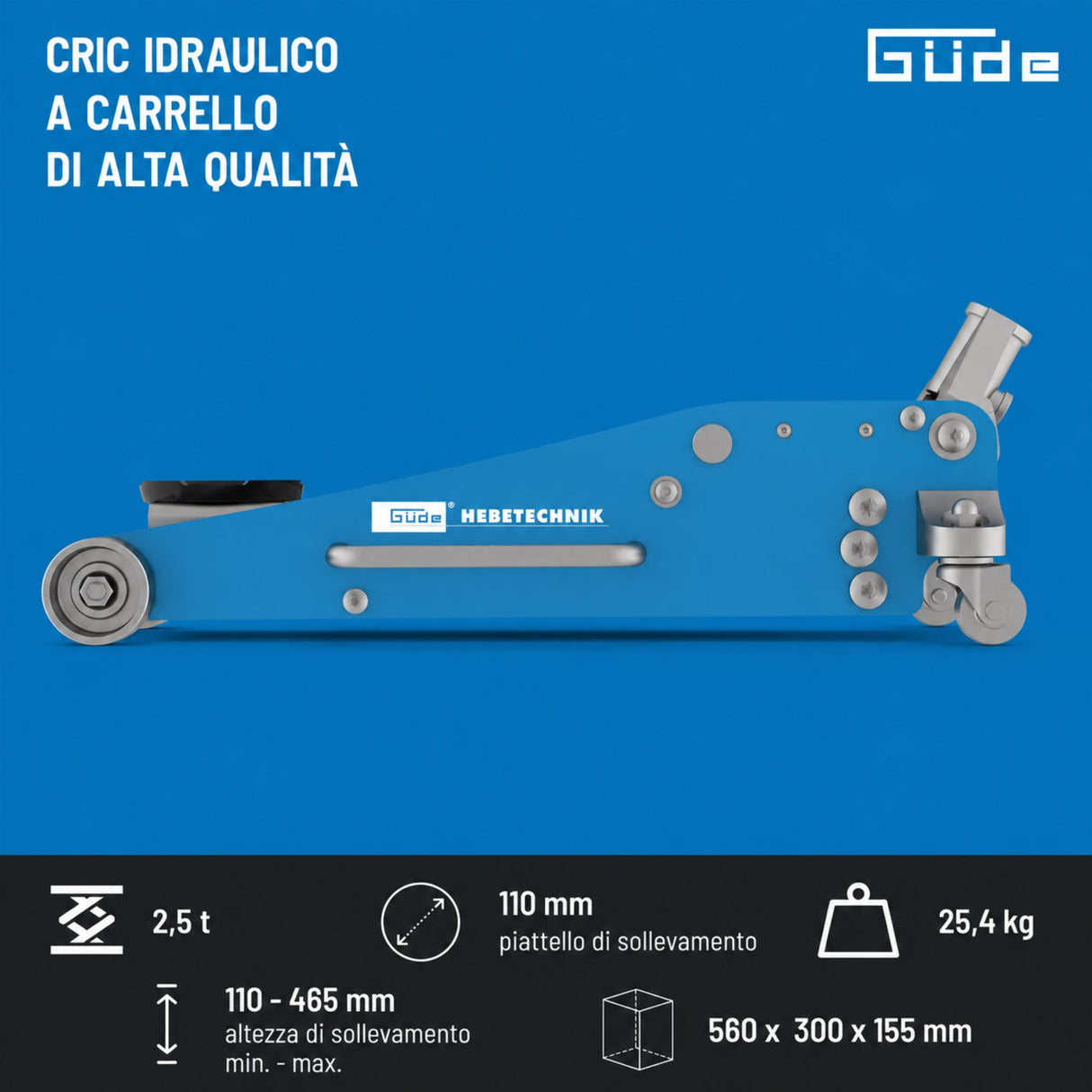 Hidravlična avtomobilska dvigalka Güde GRH 2.5/460AL