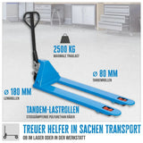 Ročni paletni voziček Güde 2500 kg - PU (vilice 1800 mm)