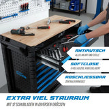 Carrello portautensili con banco Güde GW 12S – 12 cassetti 400Kg