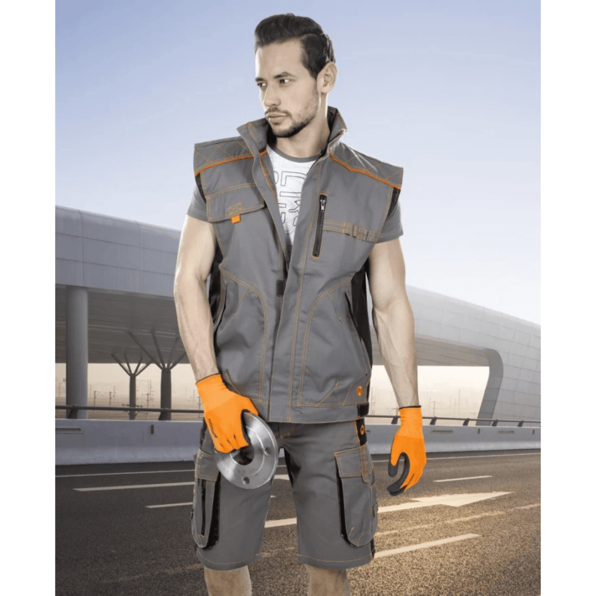 Gilet da lavoro ARDON VISION grigio/nero – Resistente e professionale