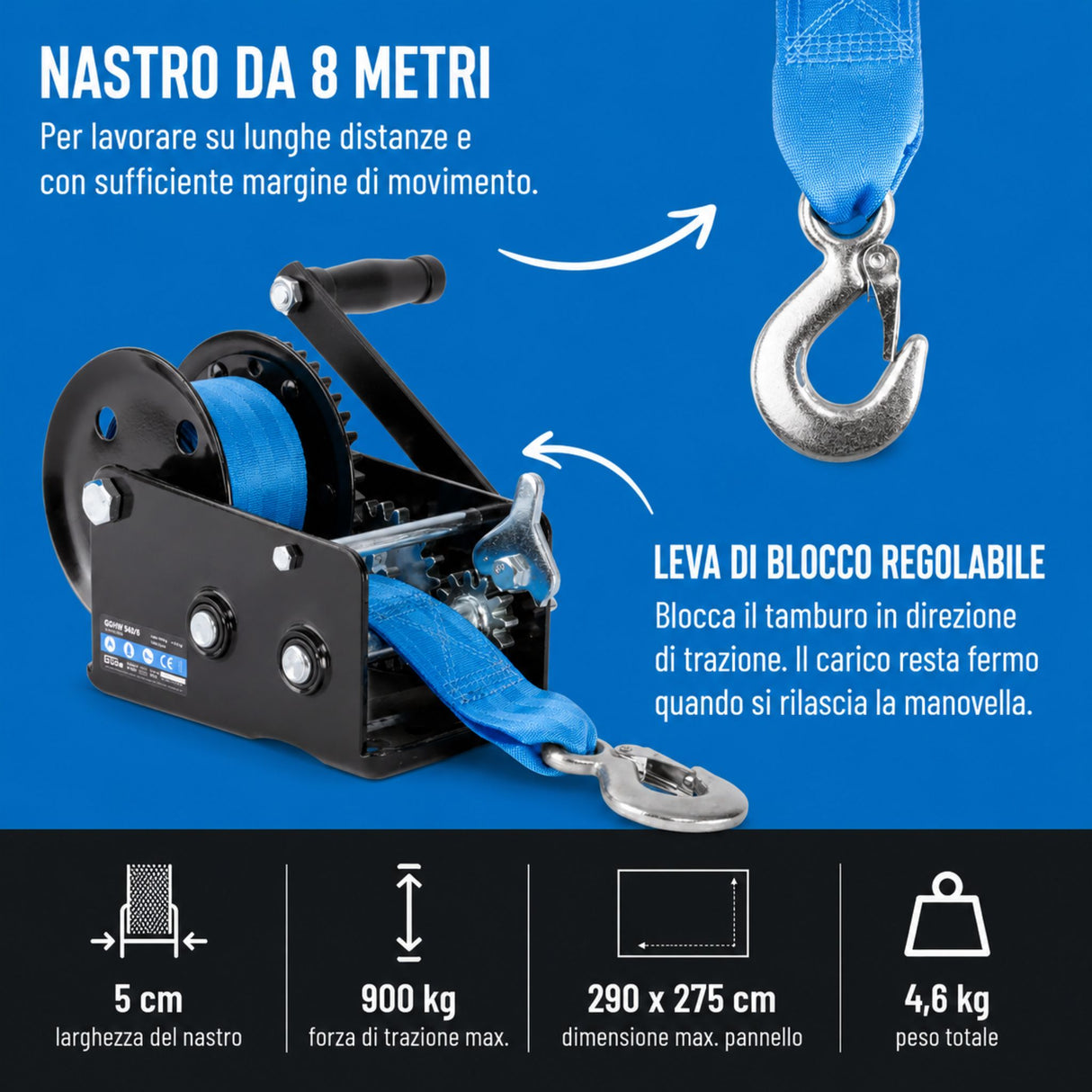Tračno vitlo Güde GGHW 900/8