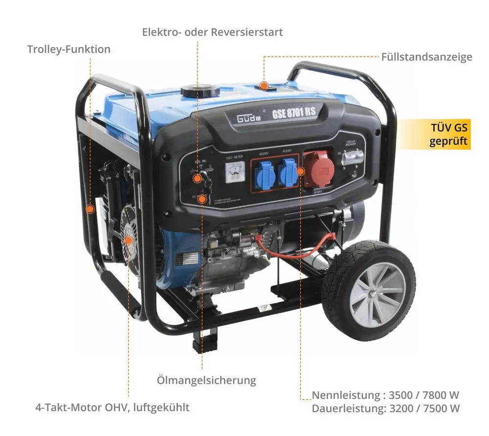Generatore a benzina Güde GSE 6701 RS