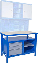 Banco da lavoro Guede P 1200 SL – Piano faggio 38 mm, 400 kg