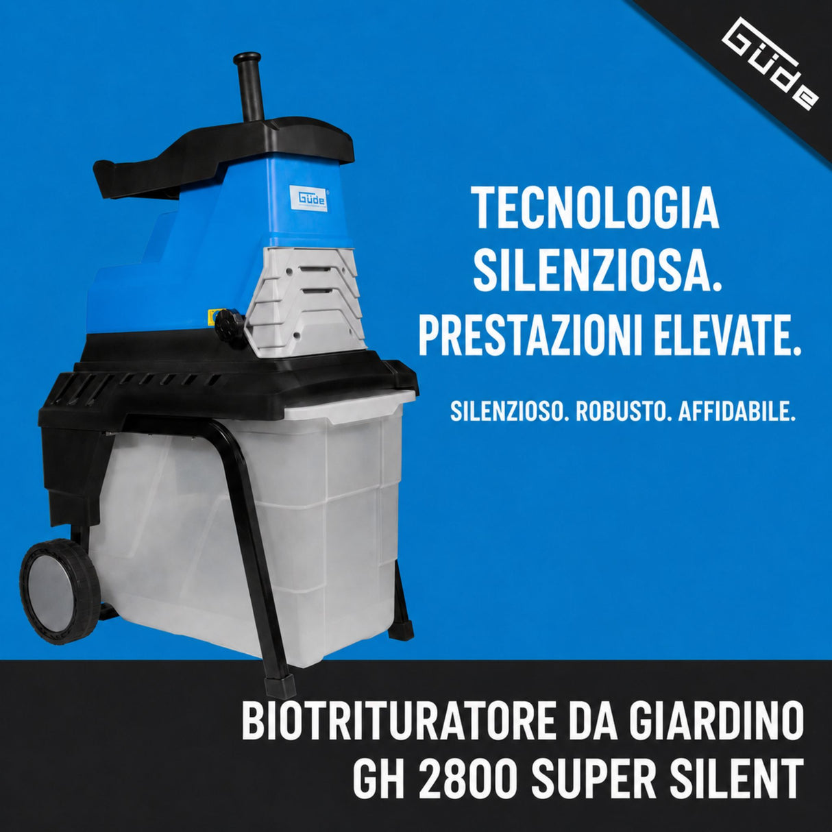 Tihi vrtni drobilnik Güde GH 2800 SUPER SILENT