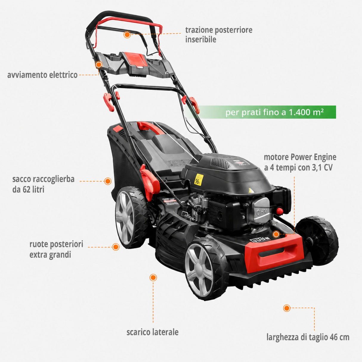 Kosilnica Güde ECO WHEELER 464.4 R Li ES