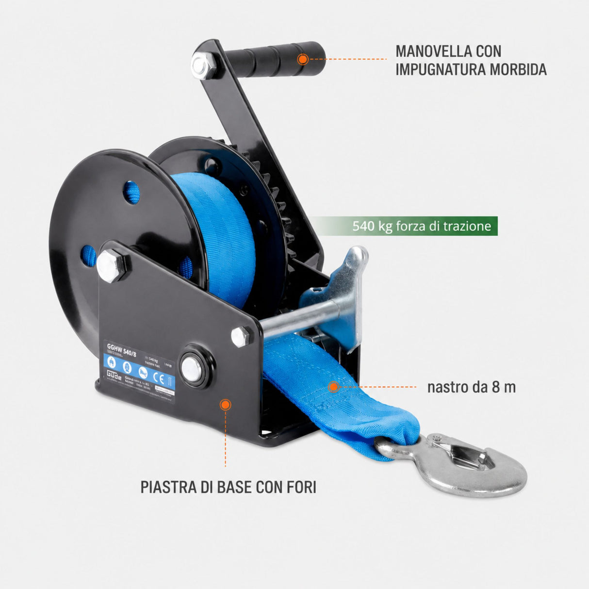 Vitlo s trakom Güde GGHW 540/8