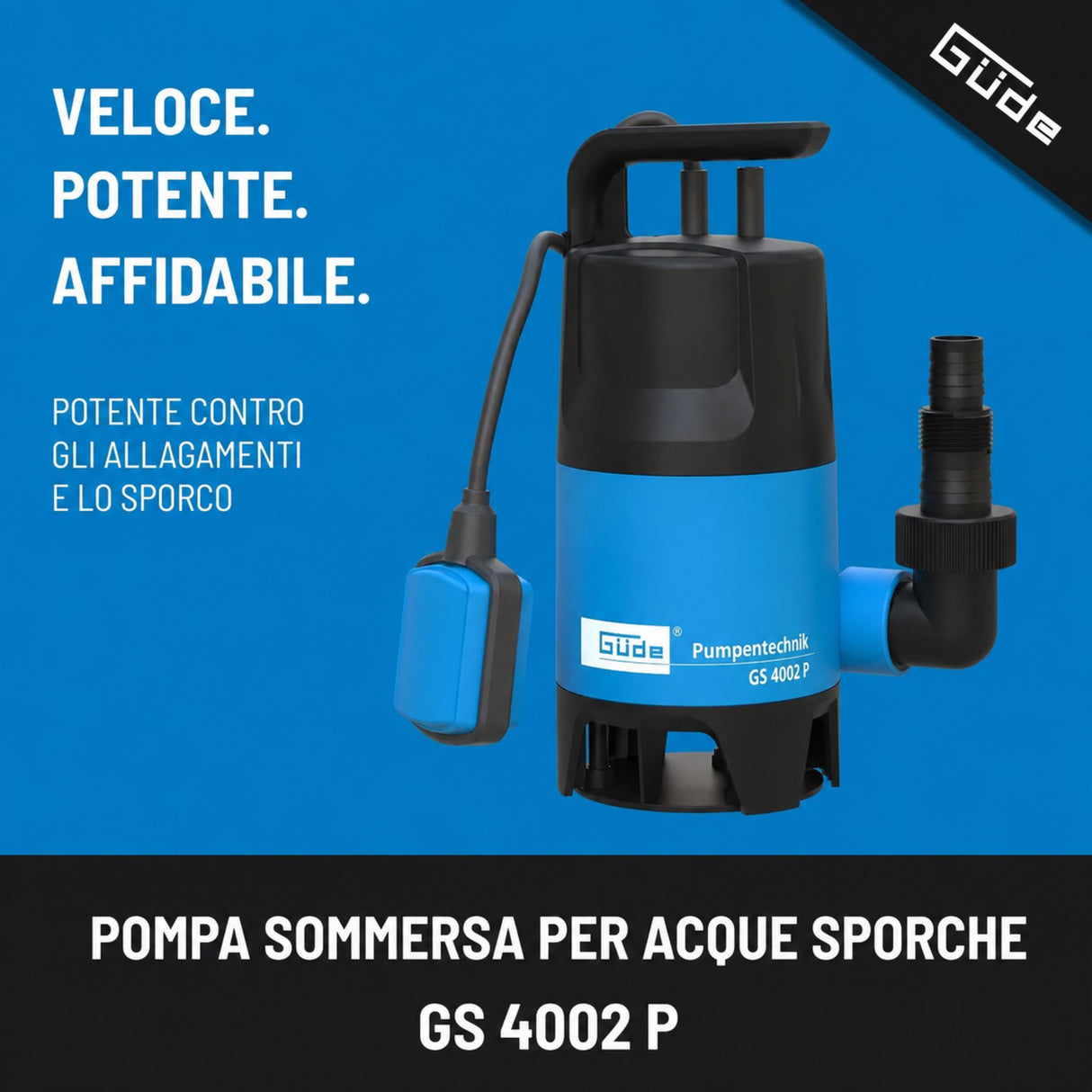 Potopna črpalka za umazano vodo Güde GS 4002 P