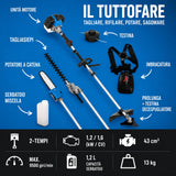 Decespugliatore multifunzione Güde GPS 1001 4in1 – motore 2 tempi 1,2 kW con 4 attrezzi