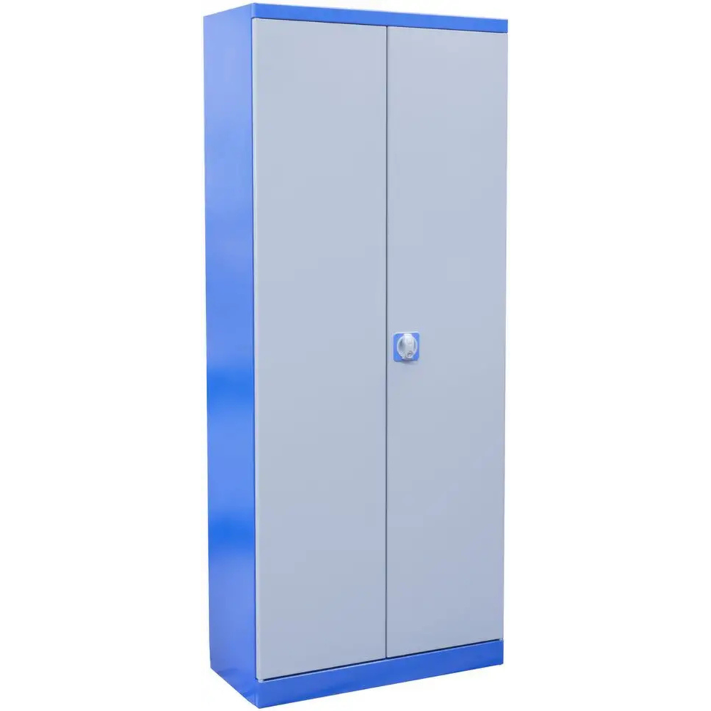 Armadio Guede TYPE UNIVERSAL in acciaio verniciato a polvere con 4 ripiani, 3 cassetti, pannello forato interno e chiusura di sicurezza.