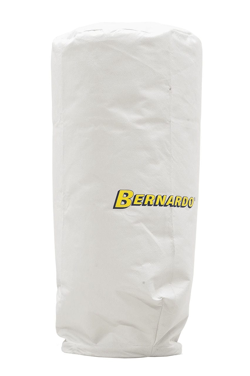 Sacchetto filtro Bernardo per aspiratori DC 300, DC 400 e DC 500 E, in tessuto filtrante resistente e lavabile, ideale per una filtrazione efficiente di polveri e trucioli.