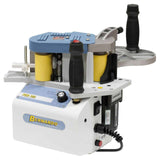 Bordatrice portatile PEB 300 con guida regolabile, applicazione colla diretta e valigetta di trasporto per bordatura professionale.