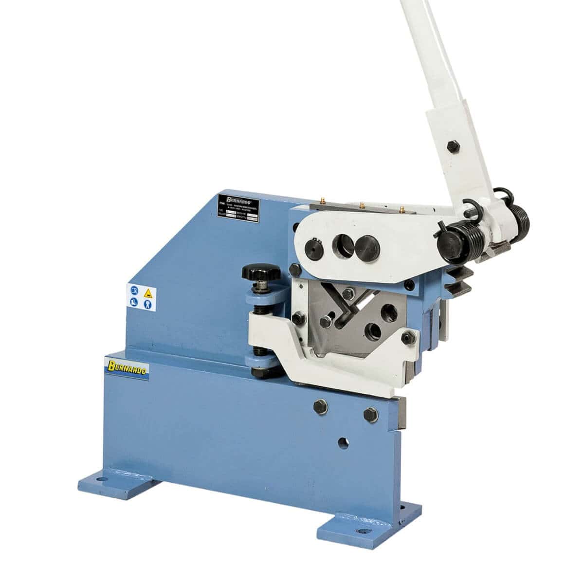 Cesoia a leva Bernardo PBS 22 con struttura in acciaio, lama da 175 mm e capacità di taglio fino a 20 mm, ideale per officine e scuole.