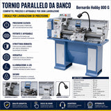 Stružnica Bernardo Hobby 800 G / 230 V – kompaktna in natančna