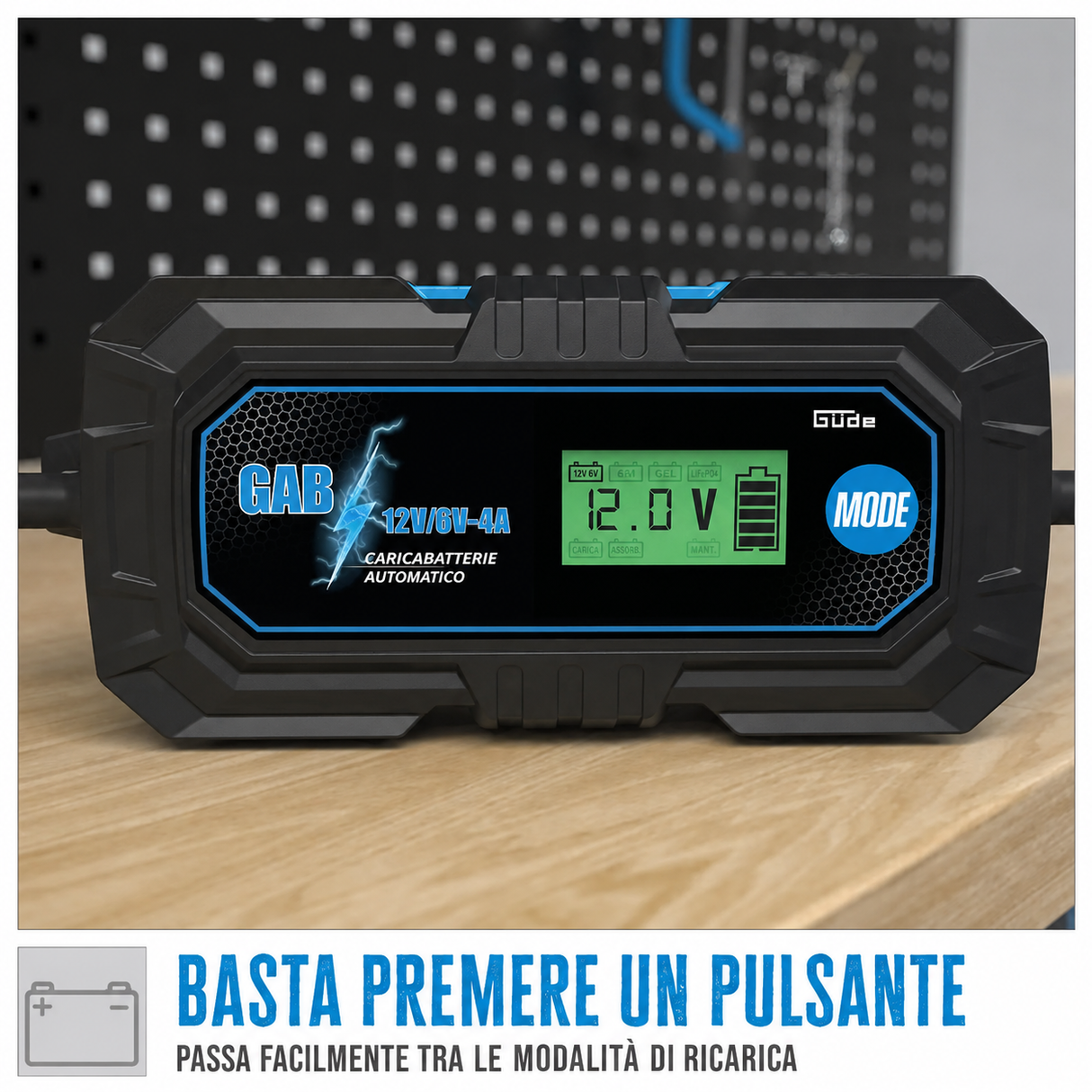 Avtomatski polnilnik baterij Güde GAB 12V/6V-4A