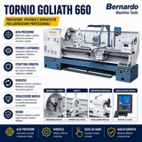Kovinska stružnica Bernardo Goliath 660 x 1000 s 3-osnim digitalnim DRO
