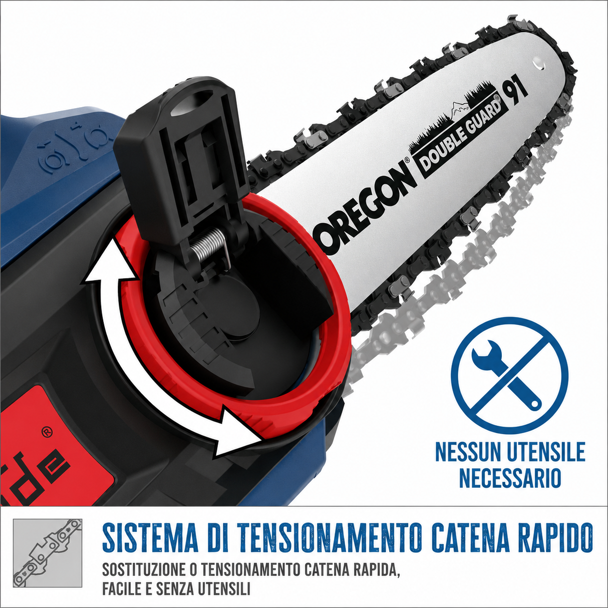 Guede KS 18-401-30 Akumulatorsko vrtno orodje z motorno žago