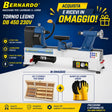 Tornio Bernardo Profi 450 S alimentazione 230V in versione combo, ideale per lavorazioni di tornitura su metallo con elevata precisione e affidabilità.