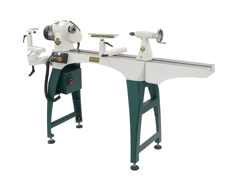 Record Power Tornio per legno in ghisa a testa girevole – 230 V