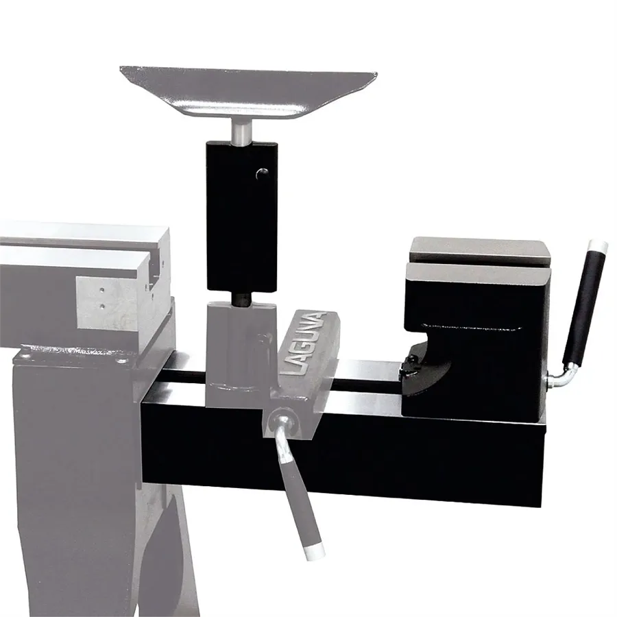 Estensione da 500 mm con blocco in ghisa per il contropunta e supporto utensili, montabile in più posizioni per la tornitura di grandi diametri