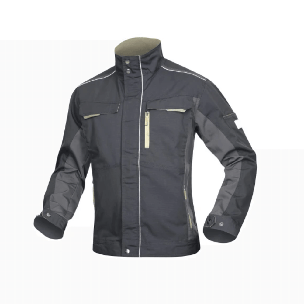 Giacca Da Lavoro ARDON® URBAN nera con taglio ergonomico, dettagli riflettenti, tasche multifunzione e rinforzi in CORDURA®, ideale per artigiani e professionisti.