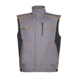 Gilet da lavoro ARDON® VISION in tessuto misto keper, design grigio/nero con cuciture a contrasto, ideale per uso professionale quotidiano.