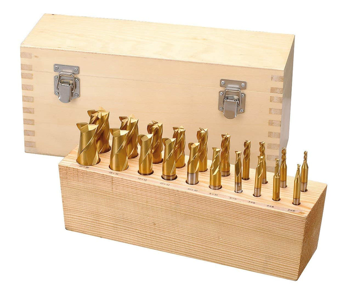 Kit fresa con codolo, rivestimento in stagno, 20-pezzi