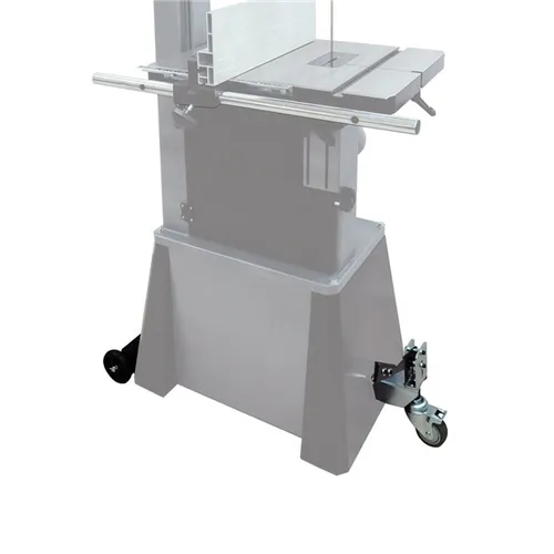 Kit ruote con struttura rinforzata, composto da due ruote fisse e una girevole, compatibile con seghe a nastro Laguna 1412 / 14BX e tornio 1216.