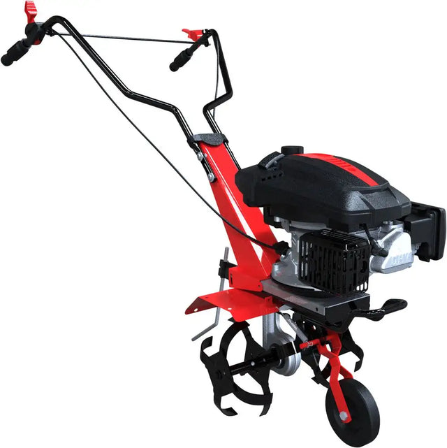 Guede GF 384 – Motozappa a benzina 4 tempi Power-Engine da 161 cm³ con 4 lame Ø 260 mm, larghezza di lavoro 36 cm e profondità fino a 26 cm, perfetta per orti e giardini.